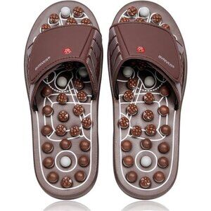 Acupressure Foot Massage Mat, Reflexology Tools,Spiky Ball Roller Therapy Sandal
